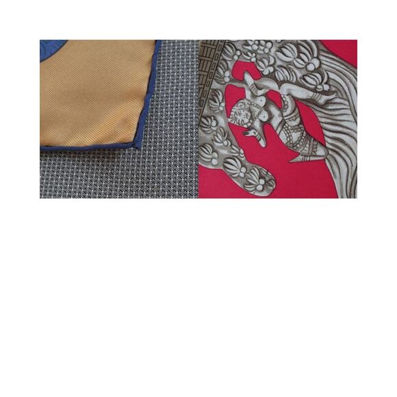 Pre Loved Hermes Les Elephantes Carre Silk Scarf Women Multicolour Scarves & - Picture 5 of 5